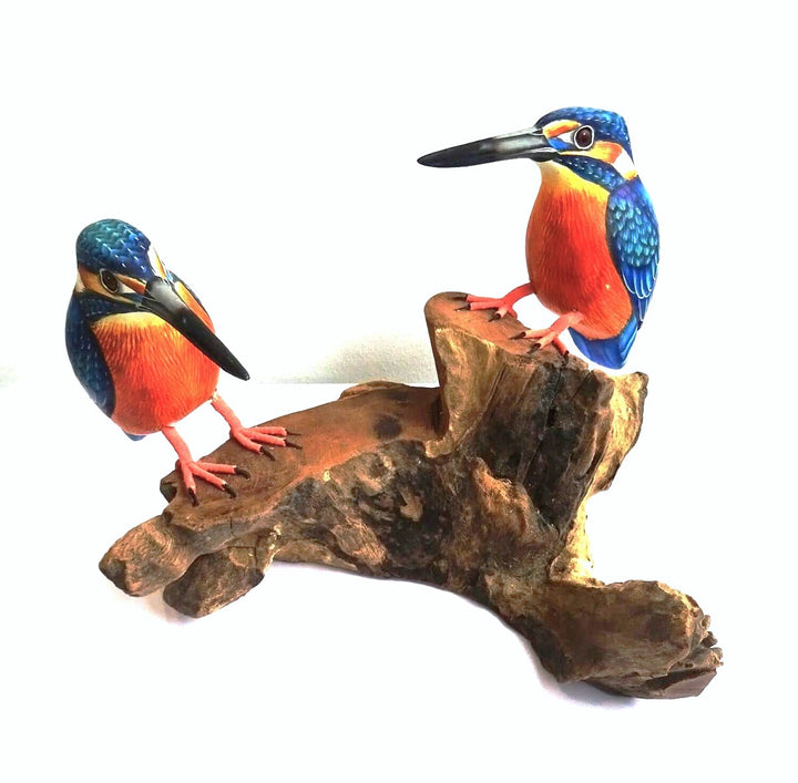 Wooden Kingfishers Ornament