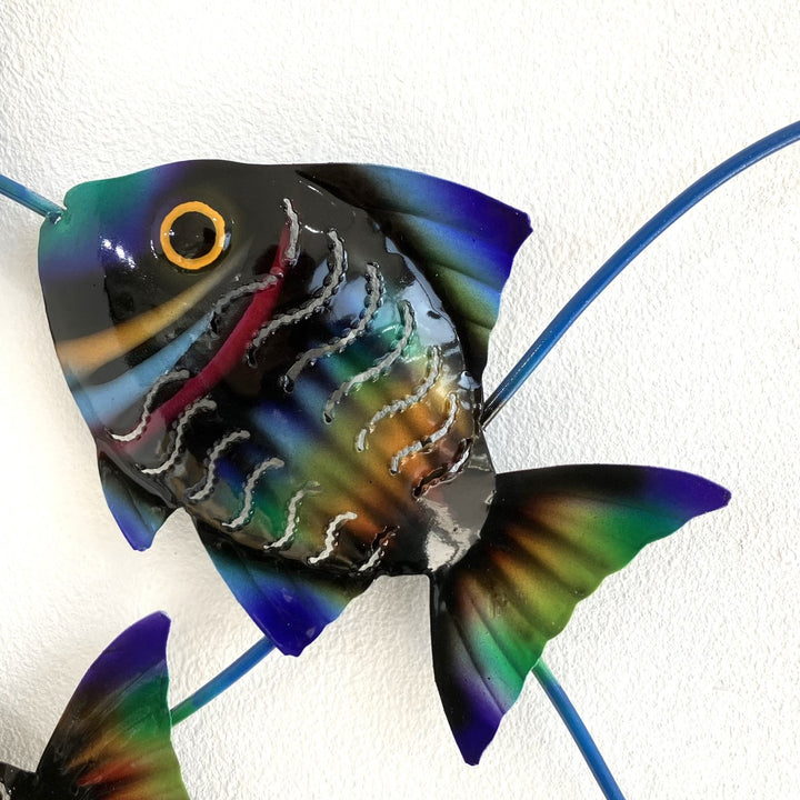 Metal Hanging Fish Art Plaque