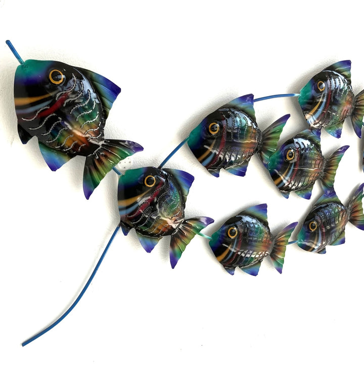 Metal Hanging Fish Art Plaque