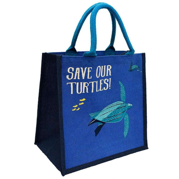 Save Our Turtles Jute Shopping Bag 30cm