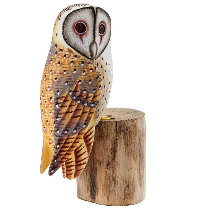 Wooden Barn Owl Ornament