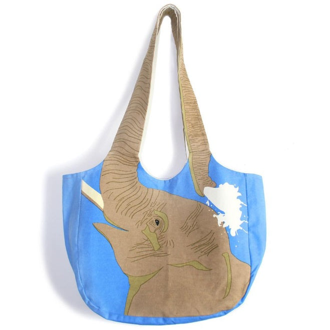 Blue Elephant Shoulder Bag - Voyage Fair Trade