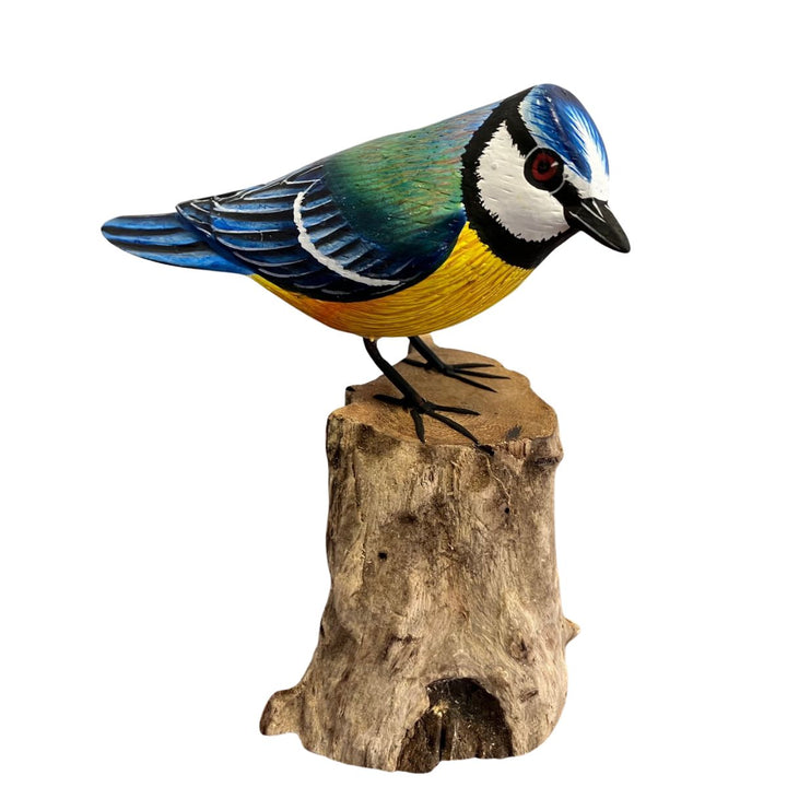 Blue Tit Wooden Ornament - Voyage Fair Trade