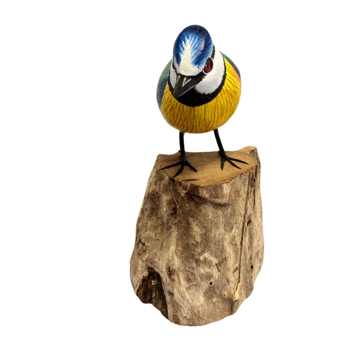 Blue Tit Wooden Ornament - Voyage Fair Trade