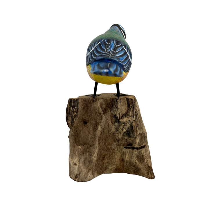 Blue Tit Wooden Ornament - Voyage Fair Trade