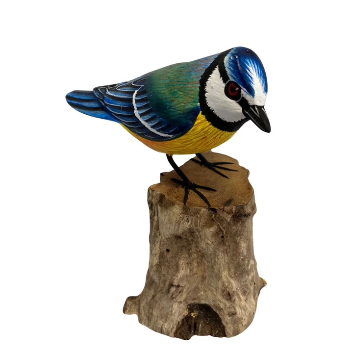 Blue Tit Wooden Ornament - Voyage Fair Trade