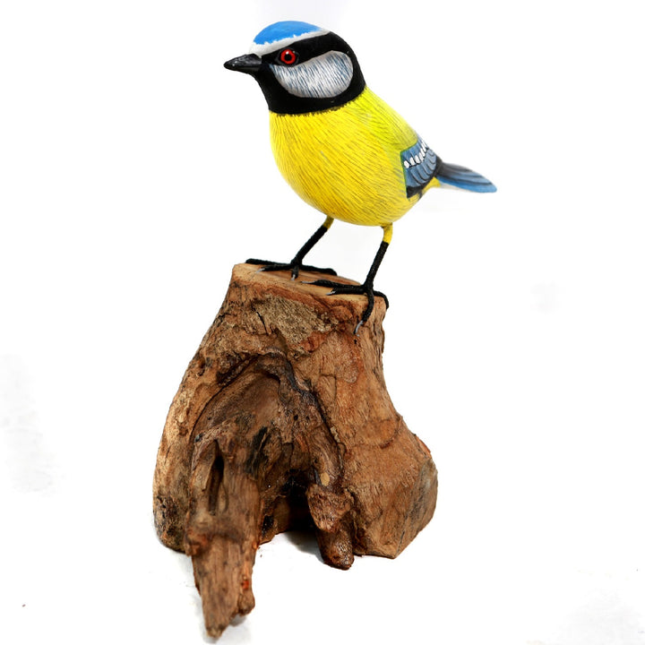 Blue Tit Bird Wooden Ornament 
