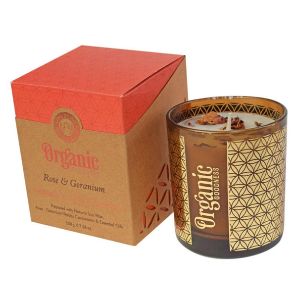 Candle - Rose & Geranium Scent - Voyage Fair Trade