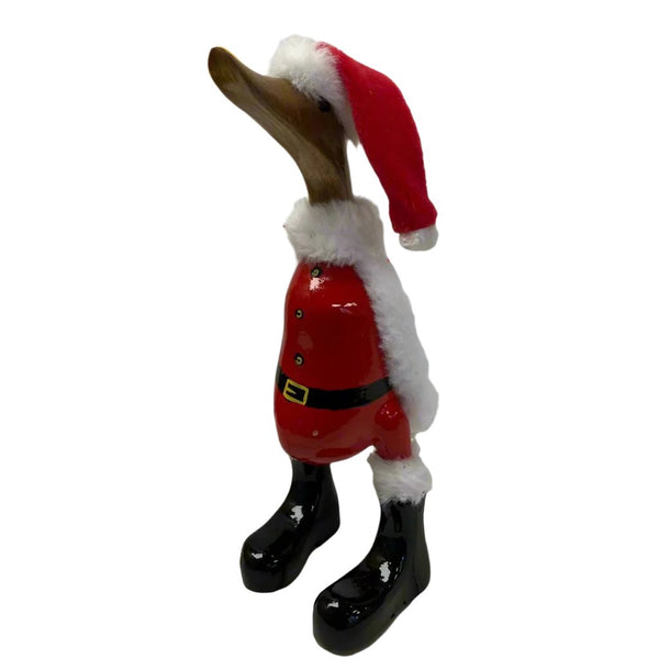 Father Christmas Wooden Duck Ornament