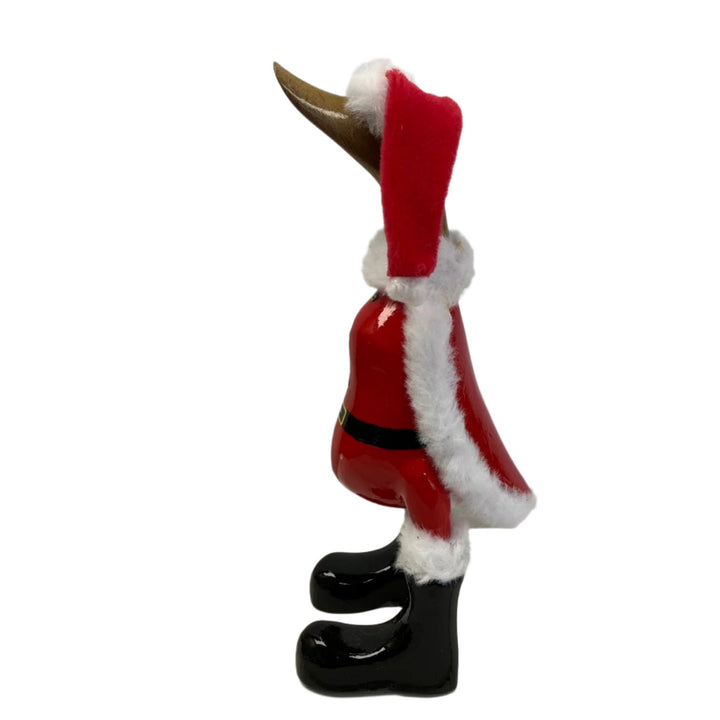 Santa Wooden Duck Ornament