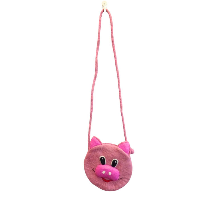 Felt Pig Shoulder Bag - Voyage Fair Trade