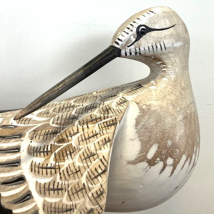 Godwit Bird Wooden Ornament