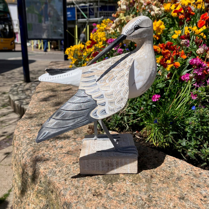 Godwit Bird Wooden Ornament