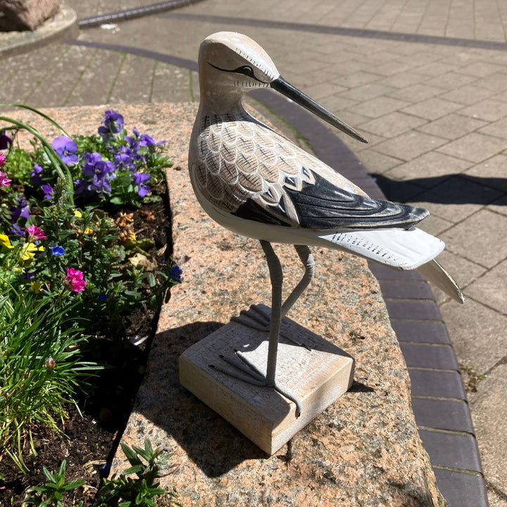 Godwit Bird Wooden Ornament