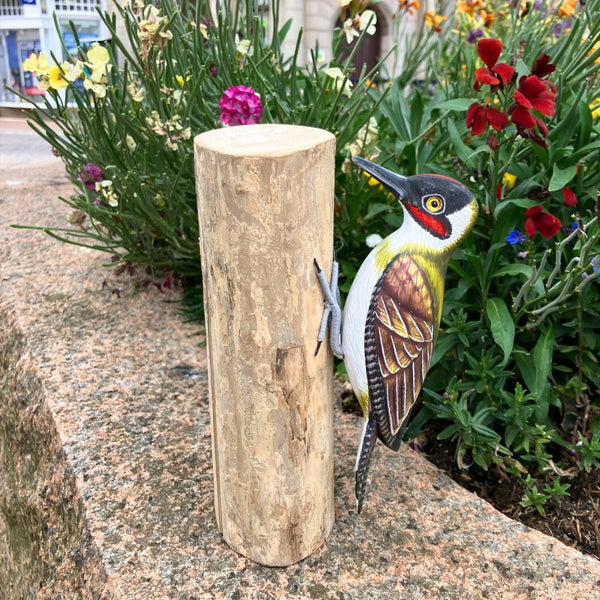 Green Woodpecker Wooden Ornament - Voyage Fair Trade