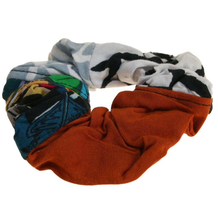 Hair scrunchie patchwork, multi-coloured - Voyage Fair Trade