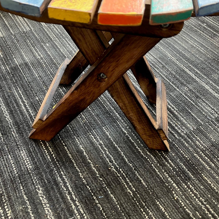 Multi-coloued Wood Fish Table Foldable | Homeware | Voyage Fair Trade