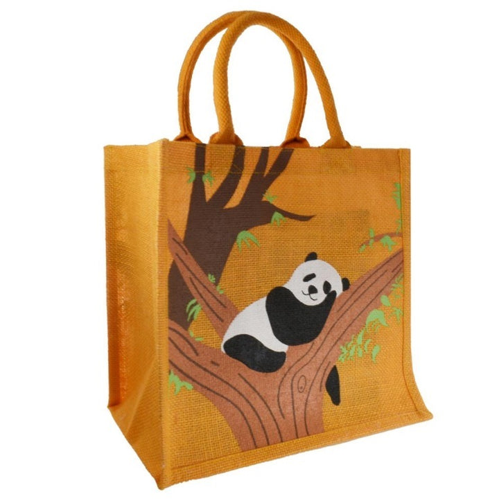 Orange Panda Shopping Jute Bag - Voyage Fair Trade