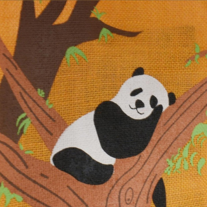 Orange Panda Shopping Jute Bag - Voyage Fair Trade