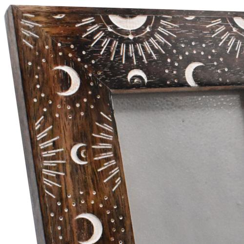 Mango Wood Photo Frame - Moon Design - Voyage Fair Trade