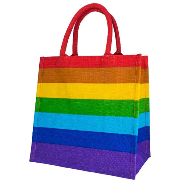 Rainbow Shopping Jute Bag