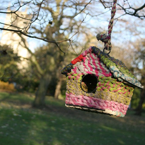 Recycled Fabric Birdhouse