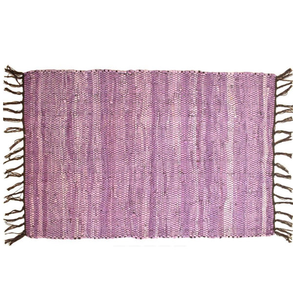 Purple Recycled Leather Rug