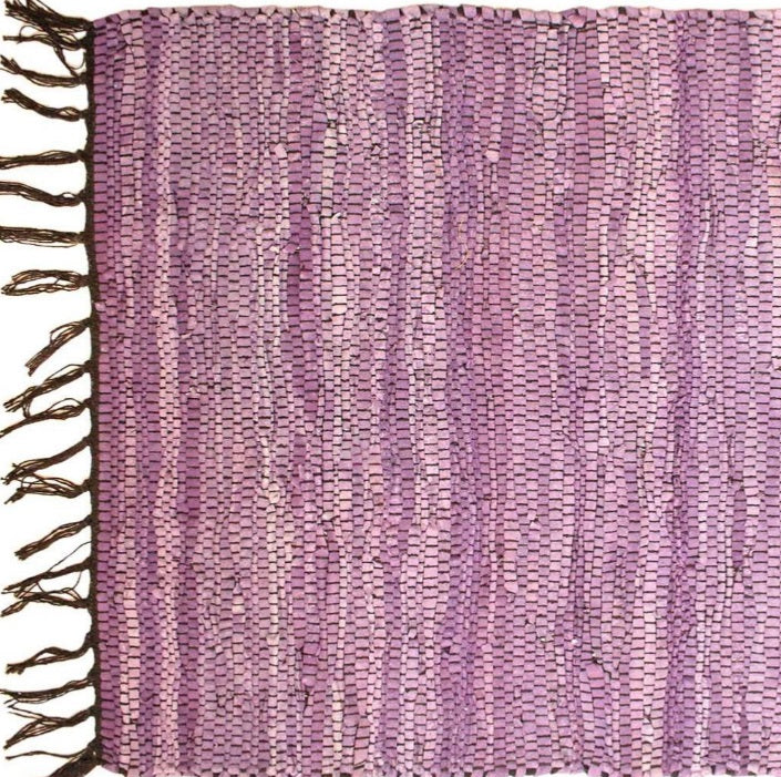 Purple Recycled Leather Rug