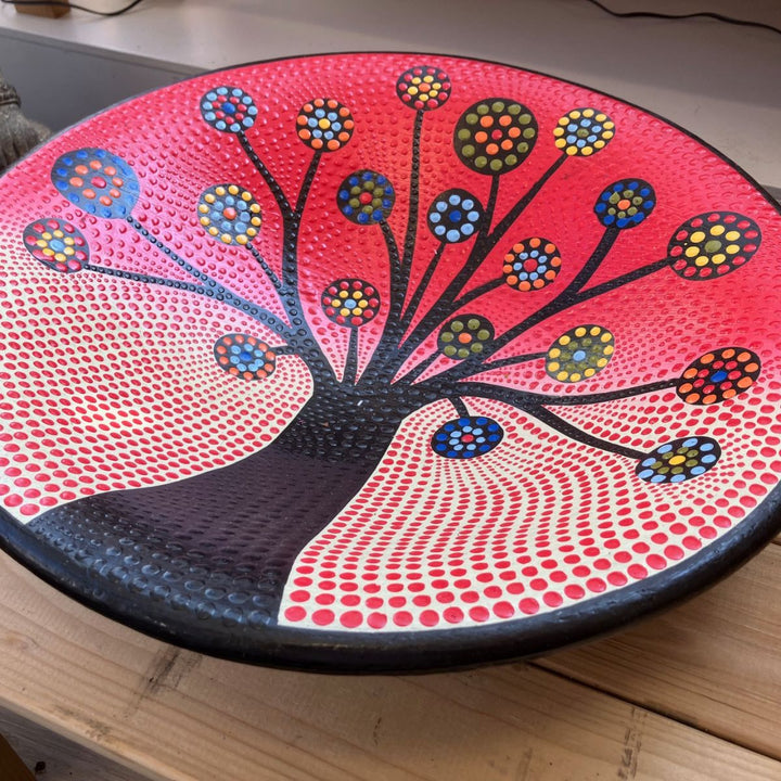 Set of 3 Red Tree of Life Bowls - Voyage Fair Trade