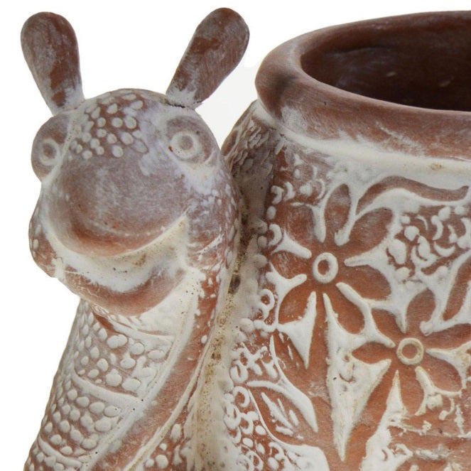 Terracotta Plant Pot, Snail - Voyage Fair Trade