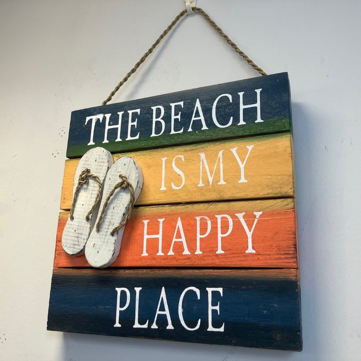 The Beach Is My Happy Place Sign - Voyage Fair Trade