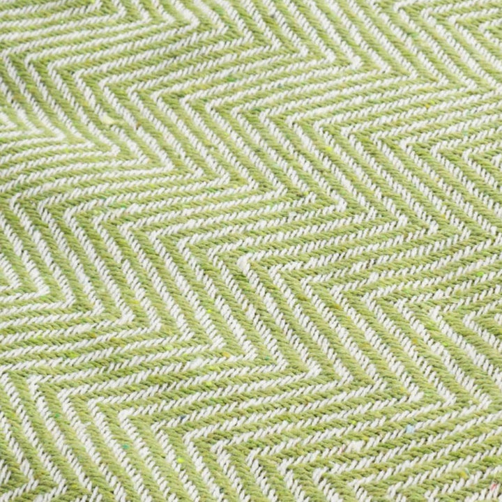 Throw / Bedspread Soft Chevron Design Green - Voyage Fair Trade