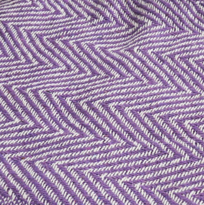 Throw / Bedspread Soft Chevron Design Purple - Voyage Fair Trade