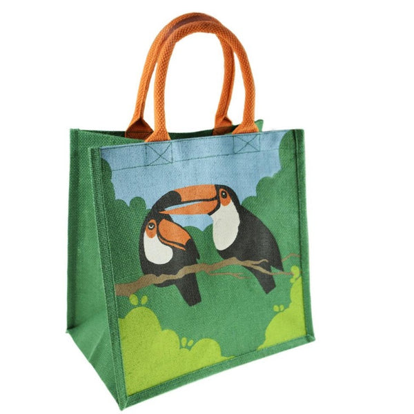 Toucan Shopping Jute Bag