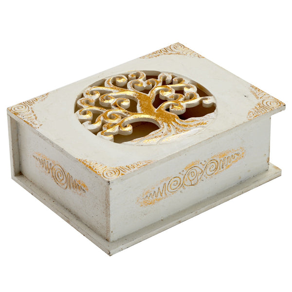 Set of 3 Tree of Life Wooden Jewellery Boxes Default Title