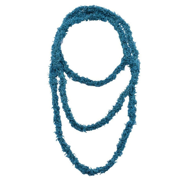 Turquoise Necklace Recycled Shrimp Net