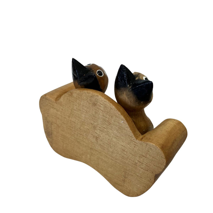 Wooden Cats on a Sofa Ornament - Voyage Fair Trade