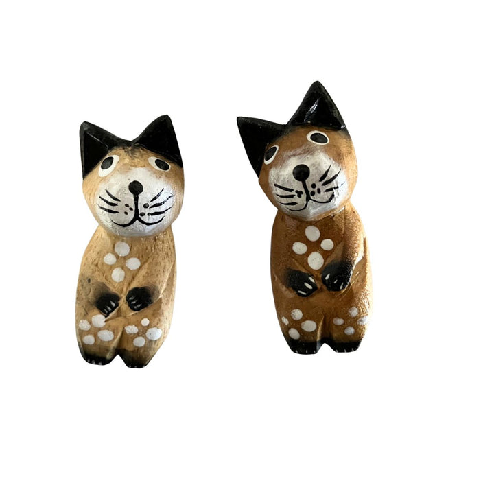 Wooden Cats on a Sofa Ornament - Voyage Fair Trade