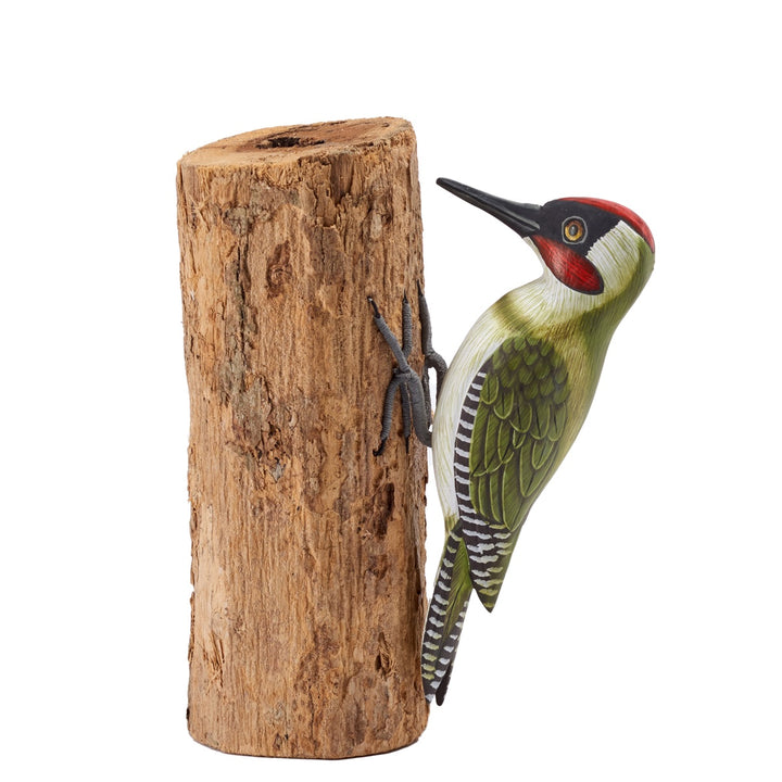 Green Woodpecker Bird Wooden Ornament