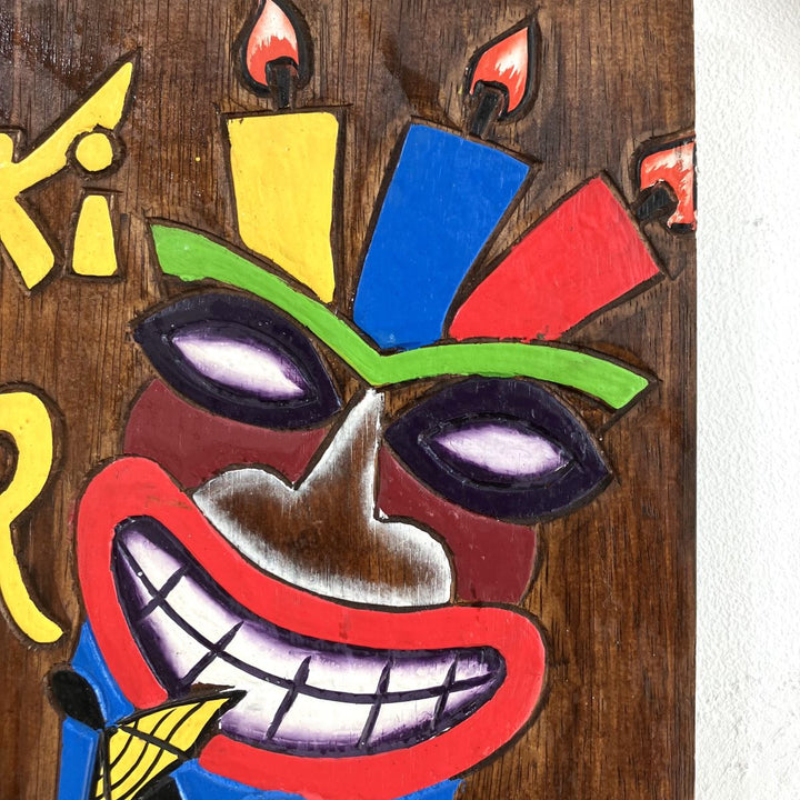 Wooden Classic Tiki Art Bar Sign