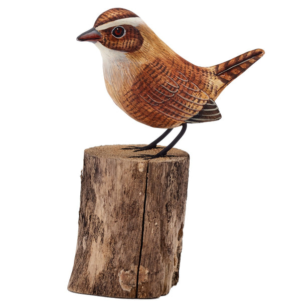 Wooden Wren Bird Ornament
