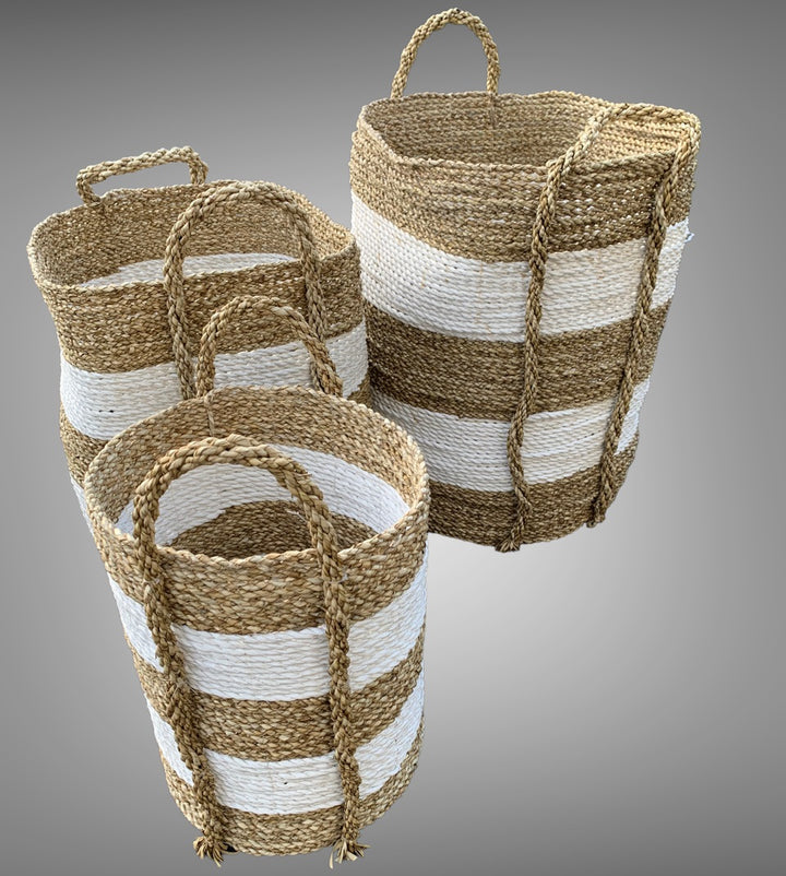 Set of 3 Wool Baskets - Voyage Fair Trade