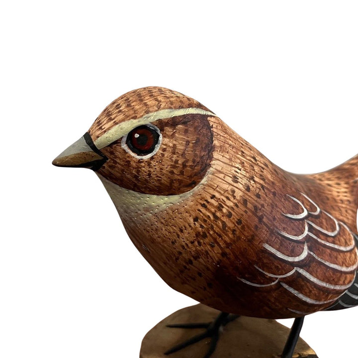 Wren Bird Wooden Ornament