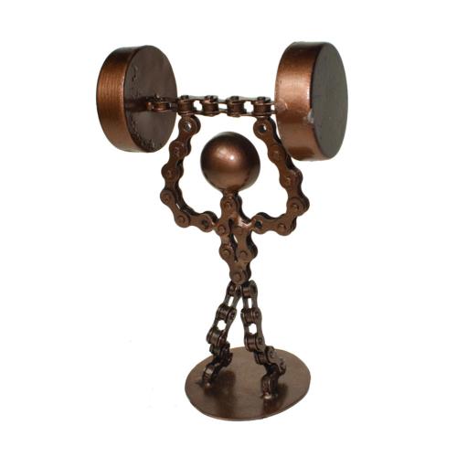 Recycled Metal Weightlifter Ornament - Voyage Fair Trade