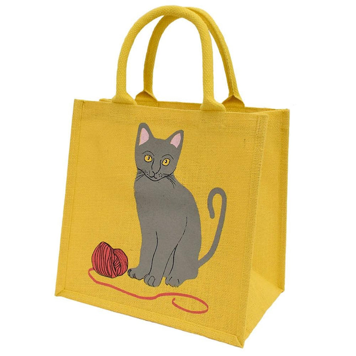 Cat Jute Shopping Bag