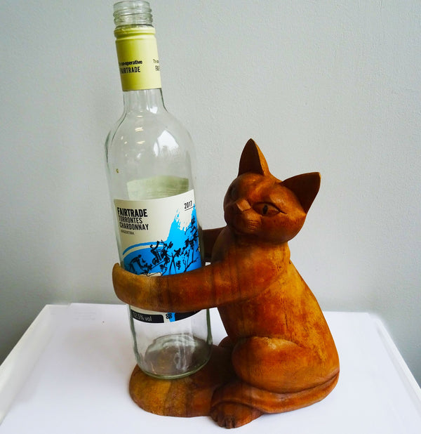 Cat Wine Holder - Voyage Fair Trade