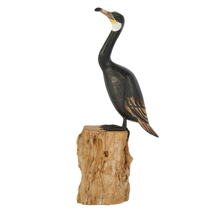 Cormorant Bird Wooden Figurine