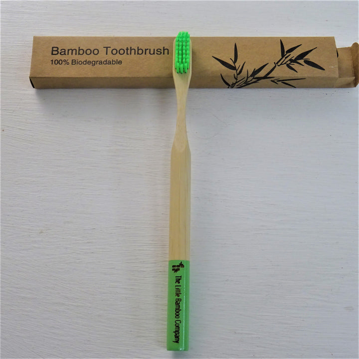 Green Bamboo Toothbrush Children