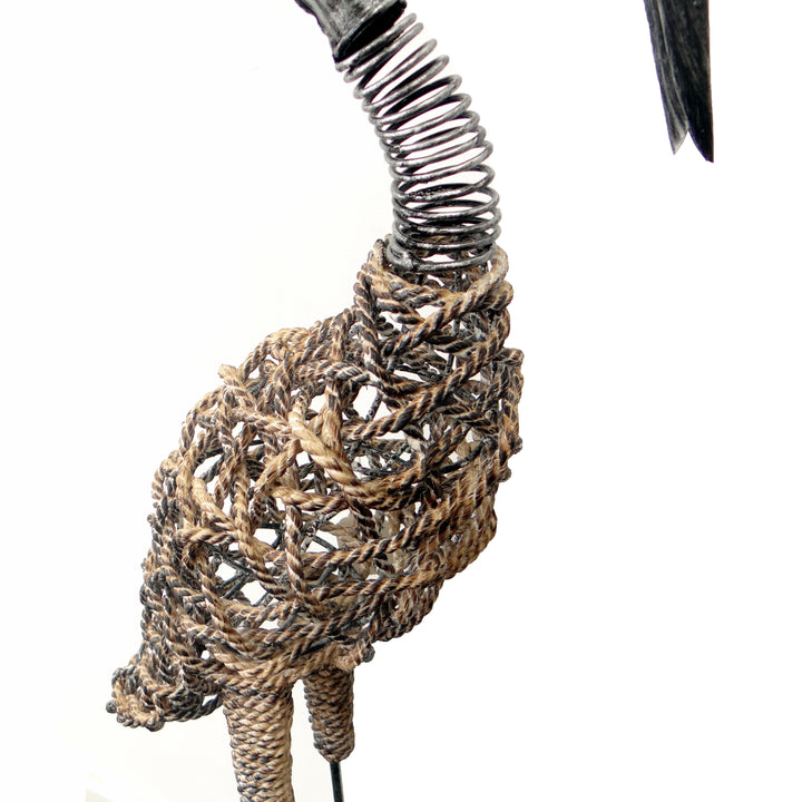 Metal Heron Garden Ornament