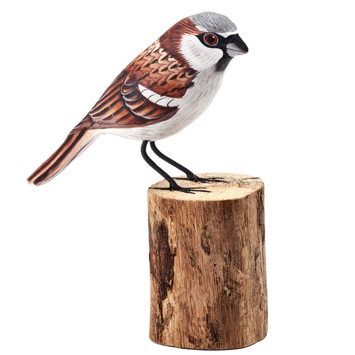 Wooden House Sparrow Model